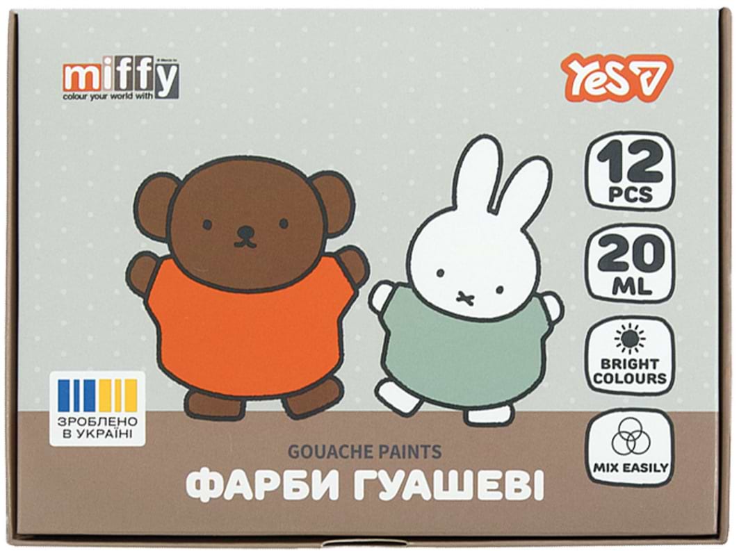 Краски YES Miffy 12 цв. 20 мл (230446)